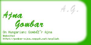 ajna gombar business card
